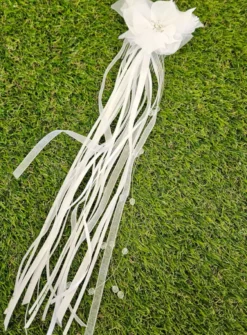Peigne à cheveux de mariage grosse fleur Blanc