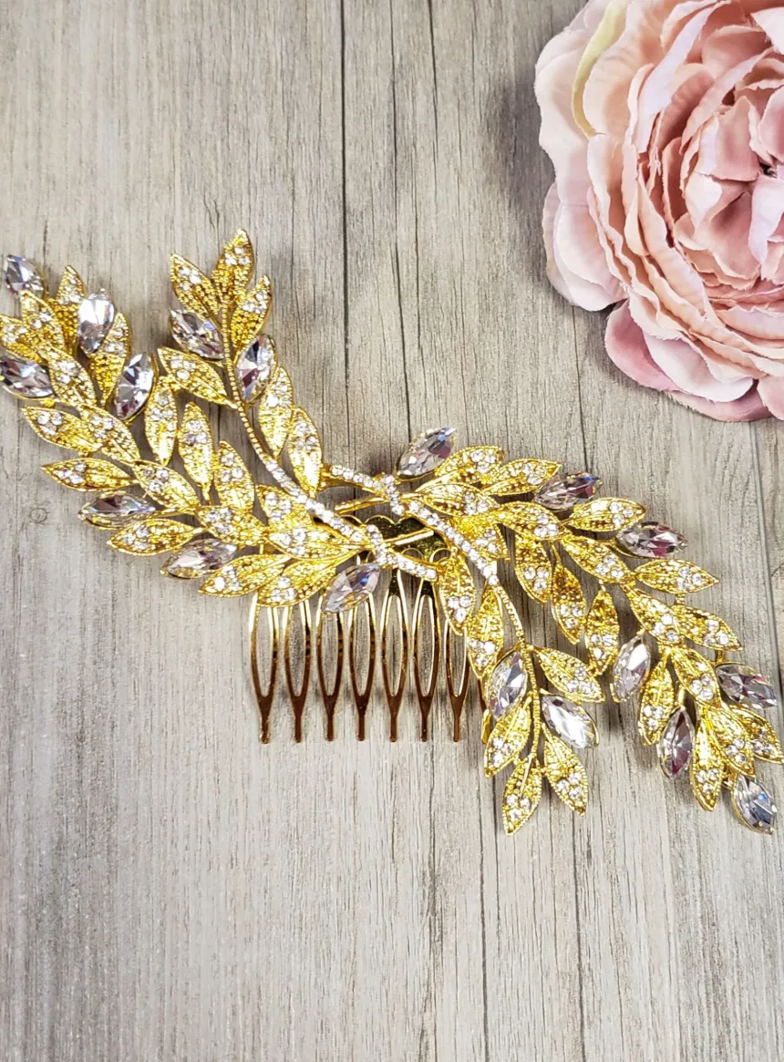 Peigne cheveux feuilles