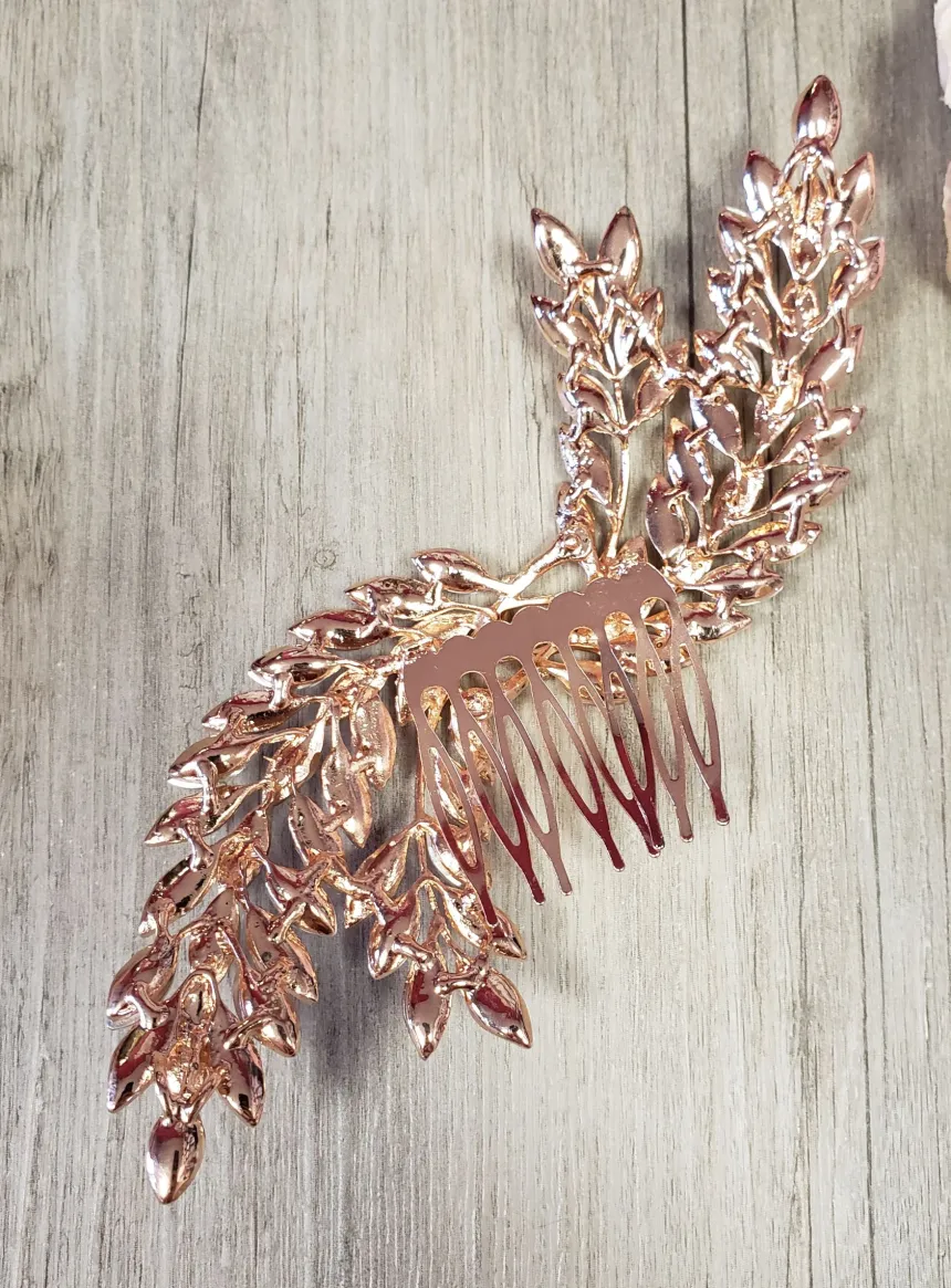 Peigne cheveux feuilles