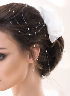 Peigne à cheveux mariage fleur et perles
