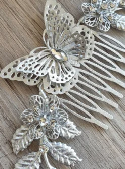 Peigne cheveux papillon