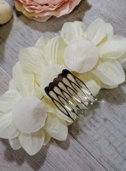 Peigne cheveux rangée de fleurs