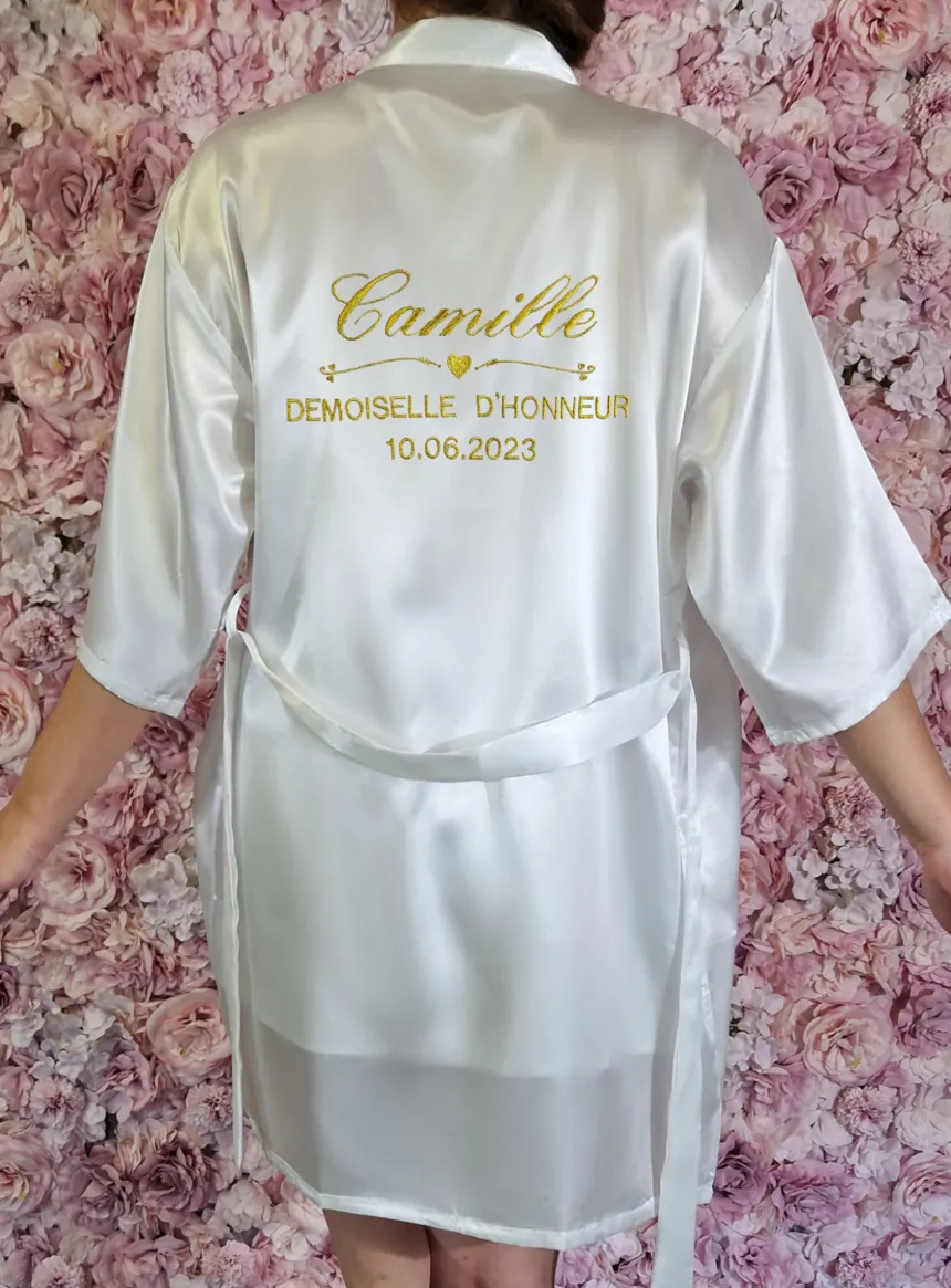 Peignoir de la mariée et de ses demoiselles d'honneur