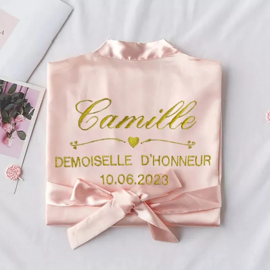 Peignoir de la mariée et de ses demoiselles d'honneur