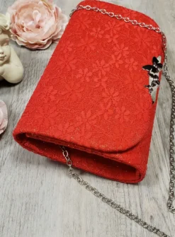 Pochette de soirée dentelle et paillette