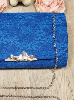 Pochette de soirée dentelle et paillette