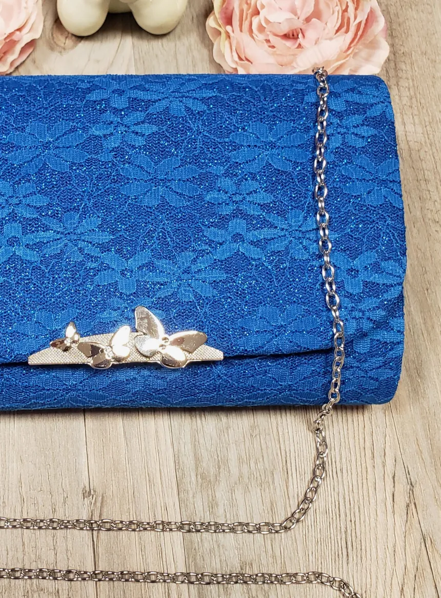 Pochette de soirée dentelle et paillette