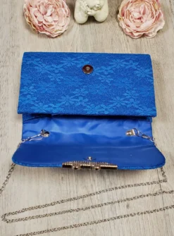 Pochette de soirée dentelle et paillette