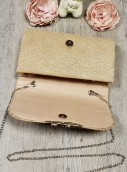 Pochette de soirée dentelle et paillette