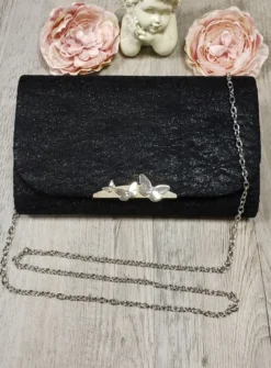 Pochette de soirée dentelle et paillette