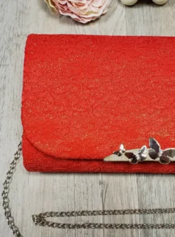 Pochette de soirée dentelle et paillette