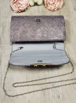 Pochette de soirée dentelle et paillette