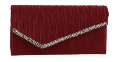 Pochette de soirée petit format satin et strass