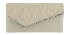Pochette de soirée petit format satin et strass