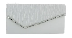 Pochette de soirée petit format satin et strass