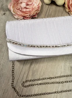 Pochette de soirée satin et strass