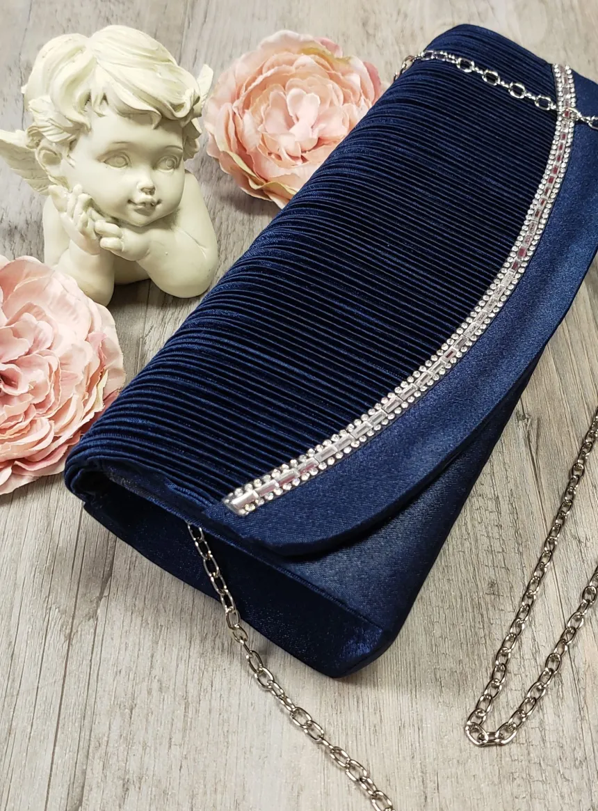 Pochette de soirée satin et strass