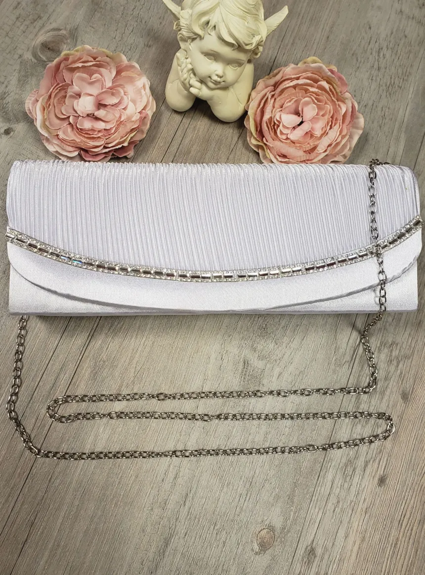 Pochette de soirée satin et strass