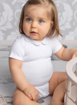 Polo body bébé fille manches courtes