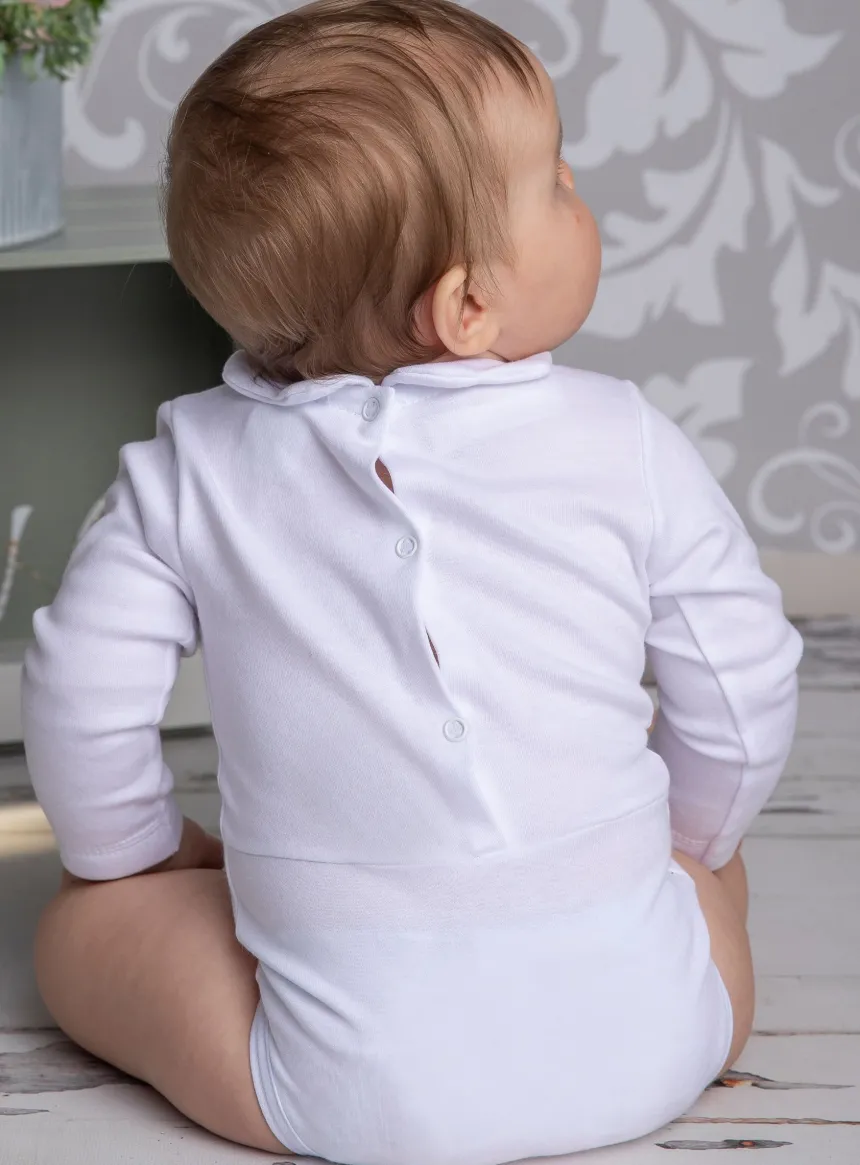 Polo body bébé fille manches longues