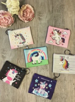 Porte monnaie licorne pour enfant Multicolor
