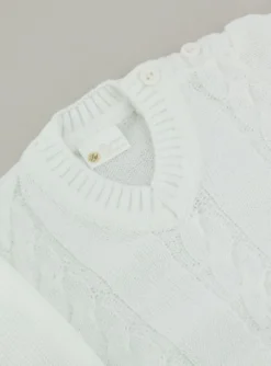 Pull blanc bébé garçon manches longues