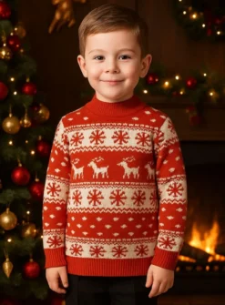 Pull Noël enfant étoile des neiges