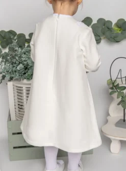 Robe baptême fillette Noa manches longues
