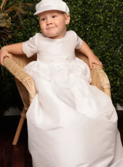Robe baptême garçon traditionnelle + casquette