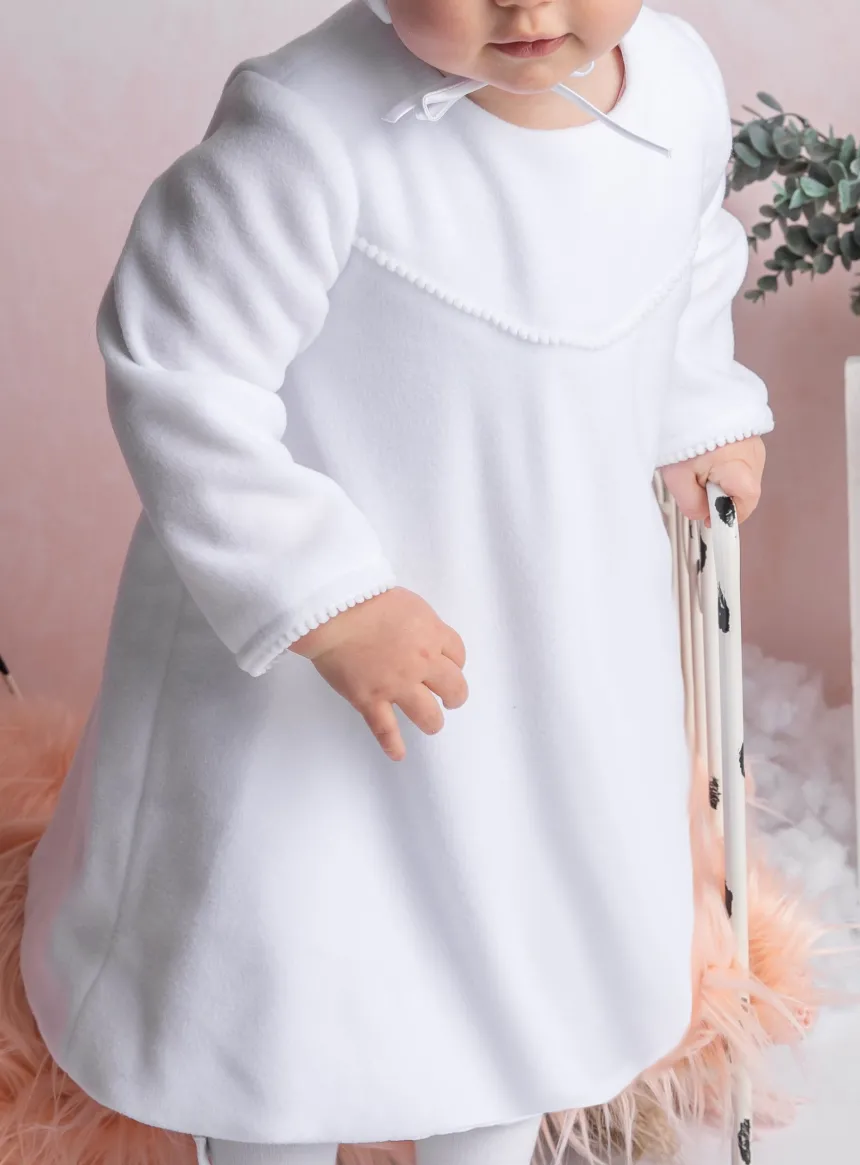 Robe baptême hiver polaire Océane