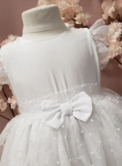 Robe blanche bébé et petite fille Solène