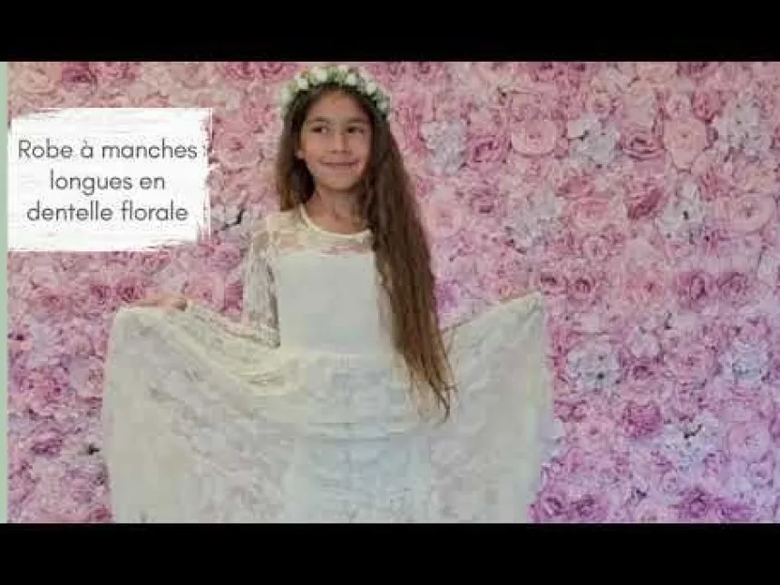 Robe bohème fille en dentelle