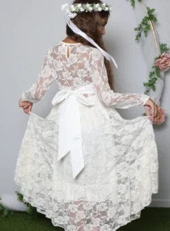 Robe bohème fille en dentelle