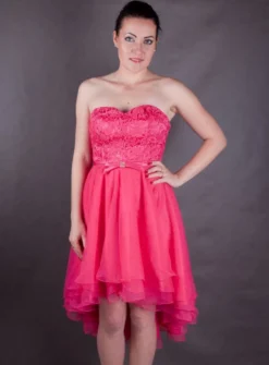 Robe bustier courte demoiselle d'honneur femme dos lacé