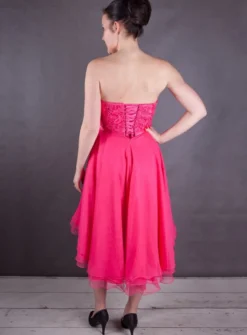 Robe bustier courte demoiselle d'honneur femme dos lacé