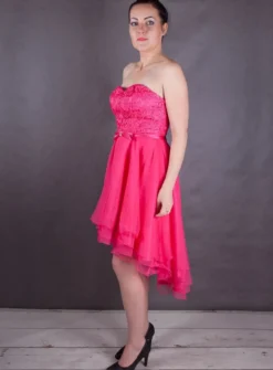Robe bustier courte demoiselle d'honneur femme dos lacé