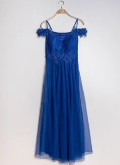 Robe cortège longue femme tulle et dentelle