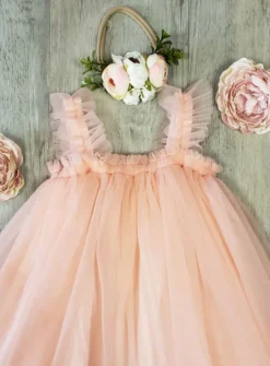 Robe cérémonie + bandeau cheveux fleurs Loretta