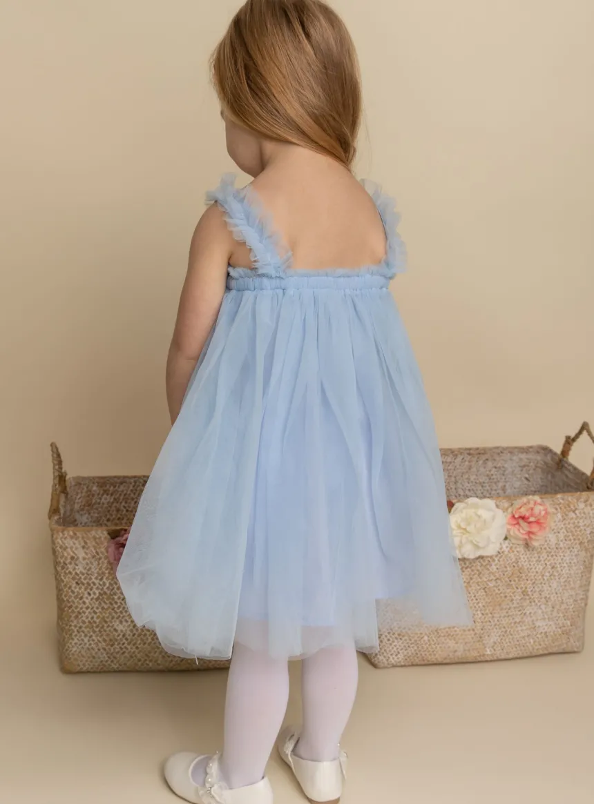Robe cérémonie + bandeau cheveux fleurs Loretta