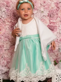 Robe cérémonie bébé + bandeau Joséphine