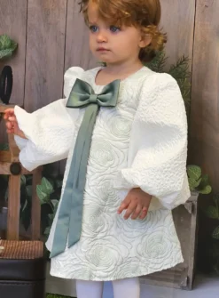 Robe cérémonie bébé manches longues et bouffantes