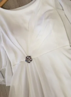 Robe cérémonie femme courte grande taille mousseline