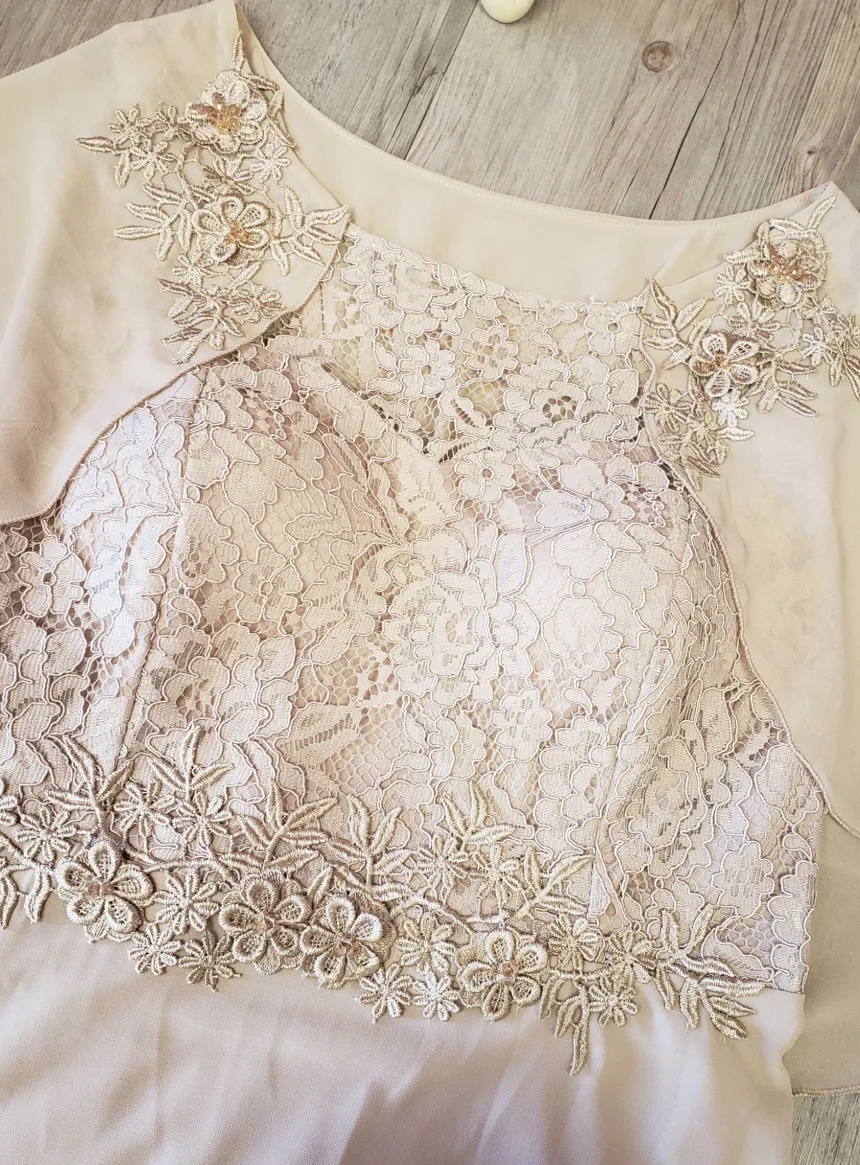 Robe cérémonie femme grande taille cape mousseline