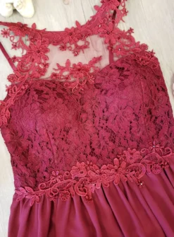 Robe cérémonie femme longue bustier dentelle