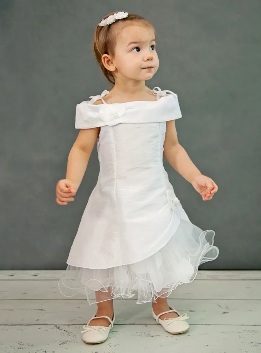 Robe cérémonie fille - bébé Pétale blanche personnalisable Blanc 6 mois