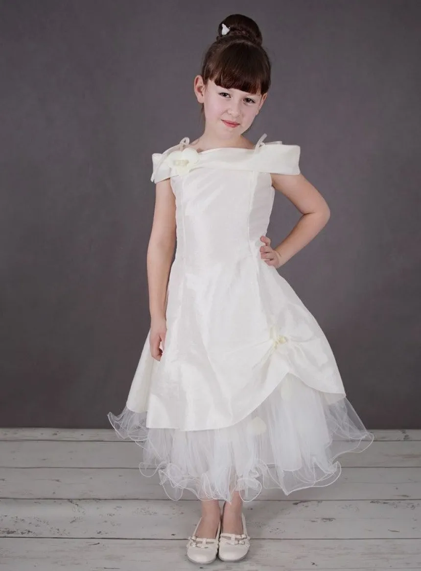 Robe cérémonie fille - bébé Pétale ivoire personnalisable