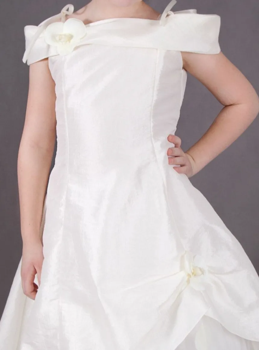 Robe cérémonie fille - bébé Pétale ivoire personnalisable