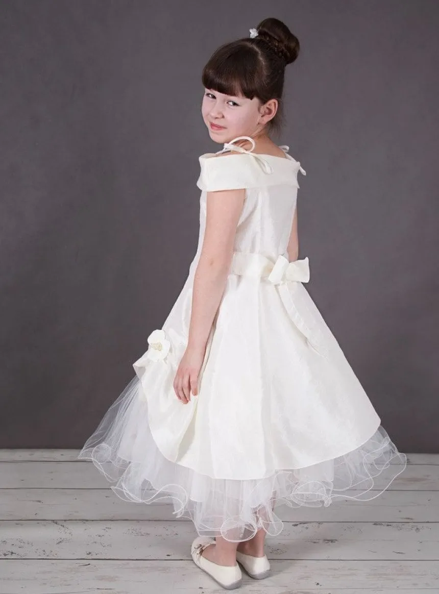 Robe cérémonie fille - bébé Pétale ivoire personnalisable