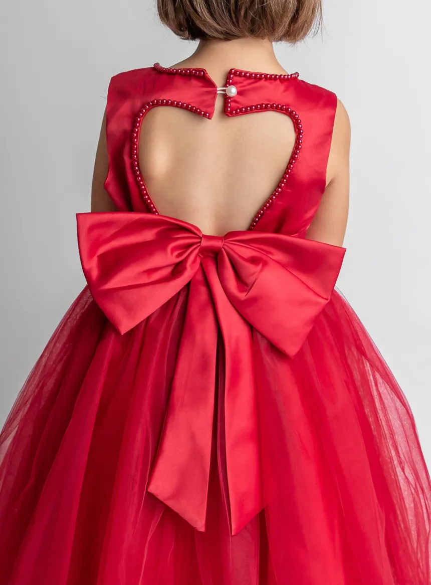 Robe cérémonie fille dos coeur Pia