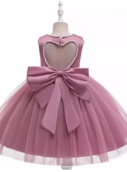 Robe cérémonie fille dos coeur Pia